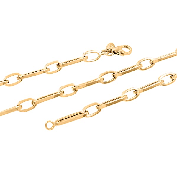 5mm Paperclip Chain Necklace In 14K Yellow Gold 11 Grams 24 Inches