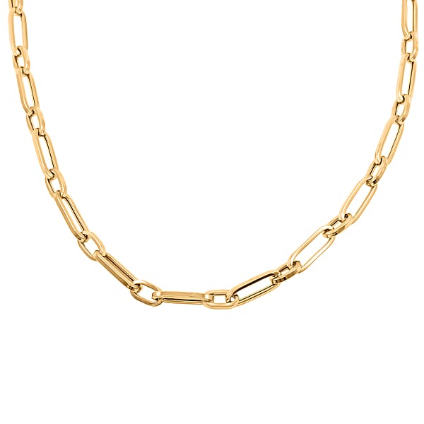 5mm Paperclip Chain Necklace In 14K Yellow Gold 11 Grams 24 Inches