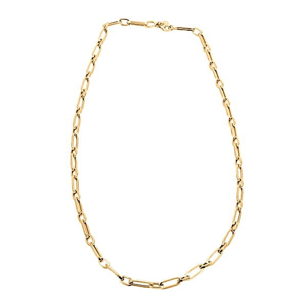 5mm Paperclip Chain Necklace In 14K Yellow Gold 11 Grams 24 Inches