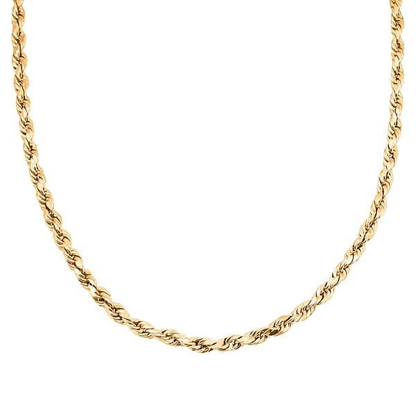 5mm Rope Chain Necklace In 10K Yellow Gold 13.50 Grams 28 Inches