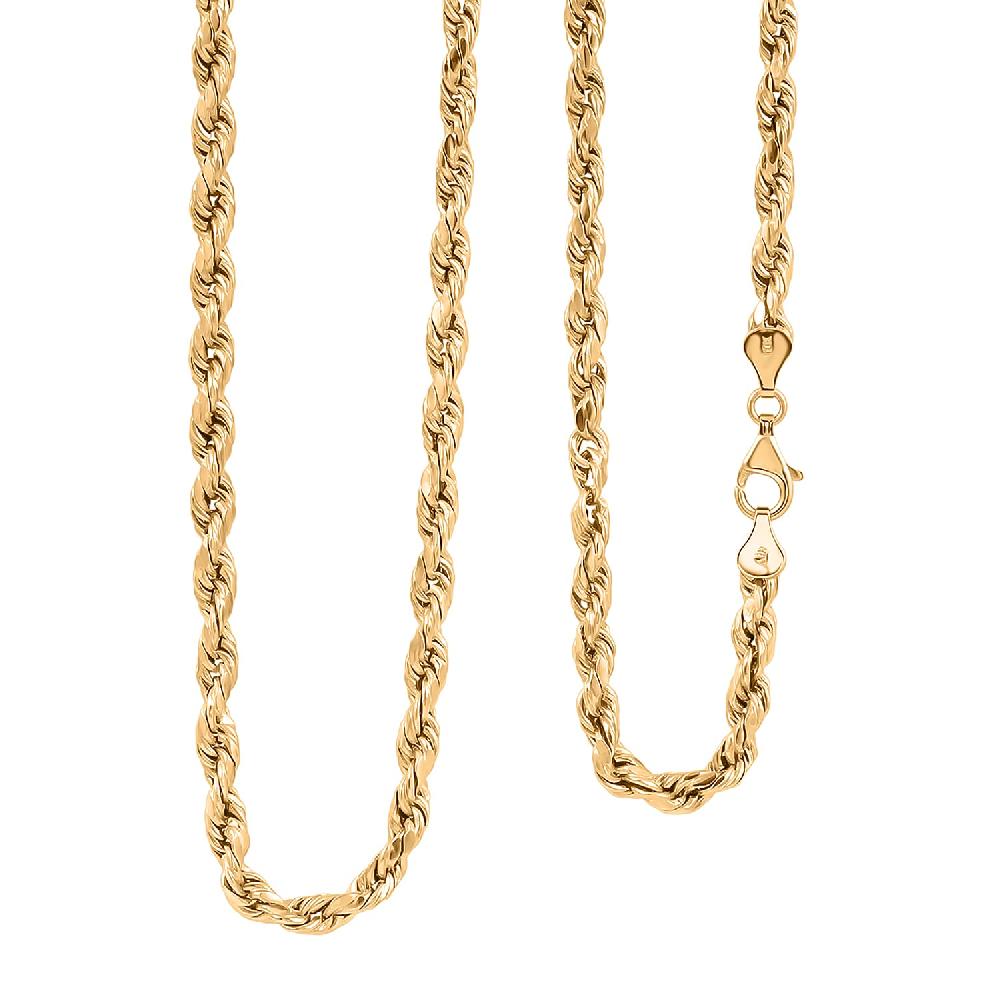 5mm Rope Chain Necklace in 10K Yellow Gold 13.50 Grams 28 Inches