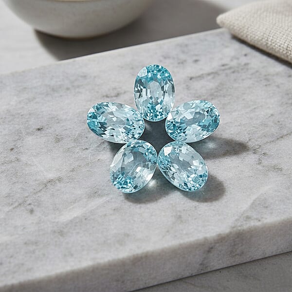 6.00 Ctw Oval Blue Zircon Loose Gemstone – AAAA Grade (7x5mm)