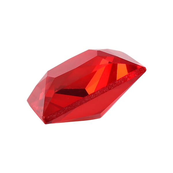 6.22 Ctw Square Cut Light Siam Swarovski Crystal Loose Stone (12 Mm)