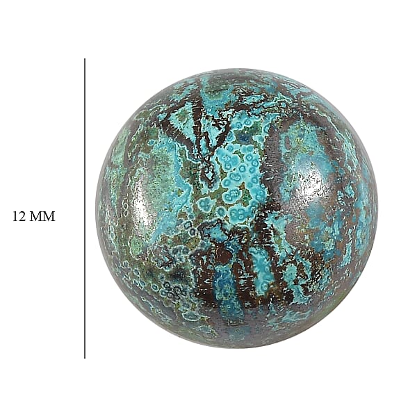 6.95 Ctw Round Cut Table Mountain Shadowkite Loose Gemstone (12 Mm)