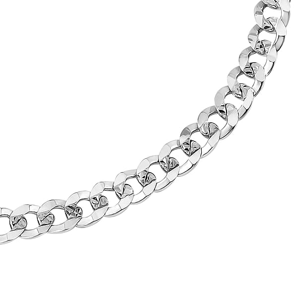 950 Platinum 4.4mm Men's Link Chain Bracelet (8.00 In) 9.55 Grams