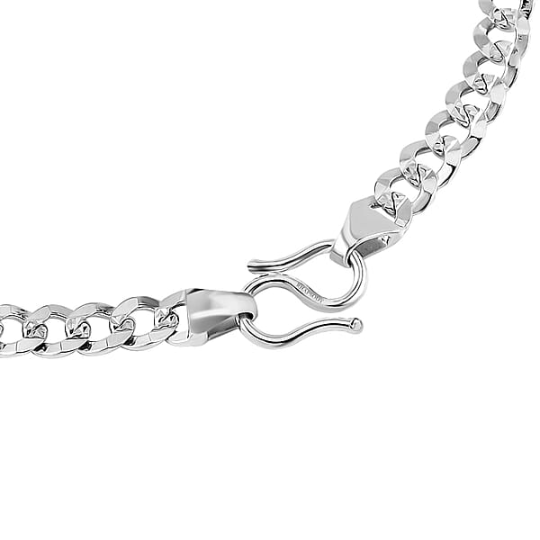950 Platinum 4.4mm Men's Link Chain Bracelet (8.00 In) 9.55 Grams