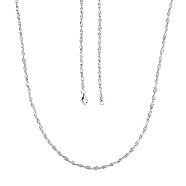 950 Platinum Beaded Chain Necklace (18 Inches) (10.60 Grams)