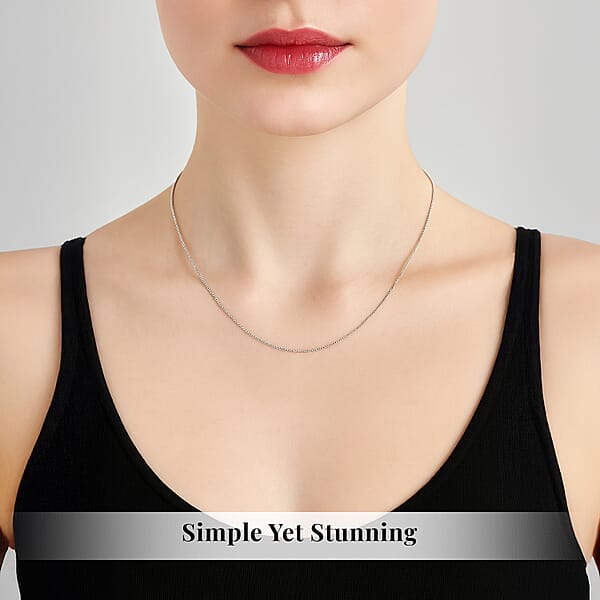950 Platinum Cuban Chain Necklace With L9obster Lock (20 Inches) (5.15 Grams)