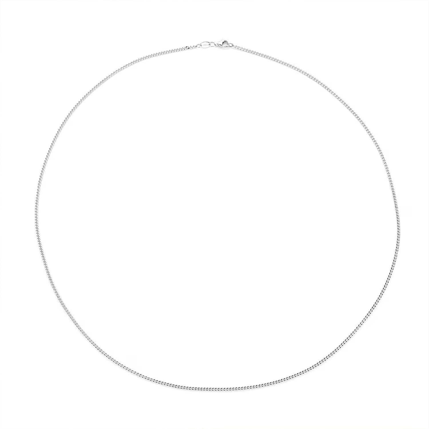 950 Platinum Cuban Chain Necklace with L9obster Lock (20 Inches) (5.15 Grams)