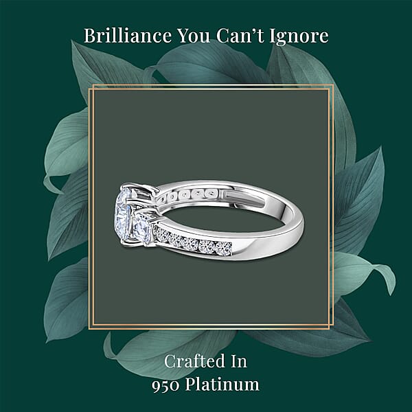 950 Platinum Luxuriant Lab Grown Diamond (E-F VS) Ring (4.80 G) 2.00 Ctw