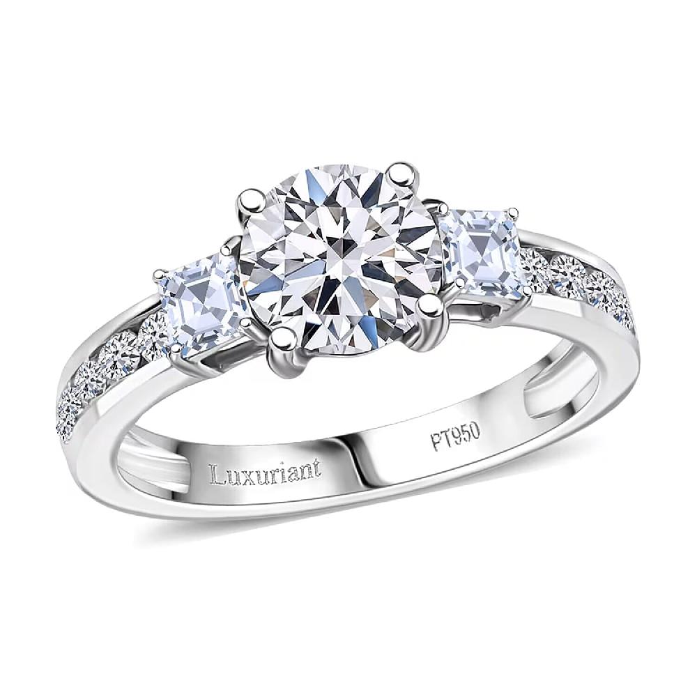 950 Platinum Luxuriant Lab Grown Diamond (E-F VS) Ring (4.80 g) 2.00 ctw