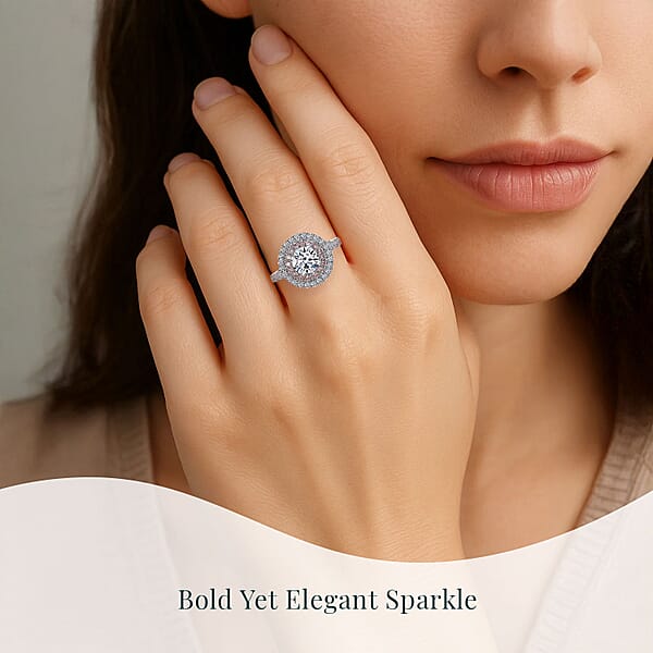950 Platinum Luxuriant Lab Grown White And Pink Diamond (VS) Ring (6.10 G) 1.75 Ctw