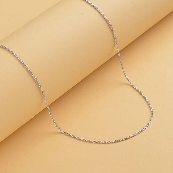 950 Platinum Twisted Rope Chain Necklace (18 Inches) (2.97 Grams)