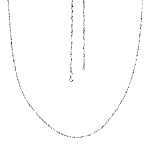 950 Platinum Wave Chain Necklace (20 Inches) (5.50 Grams)