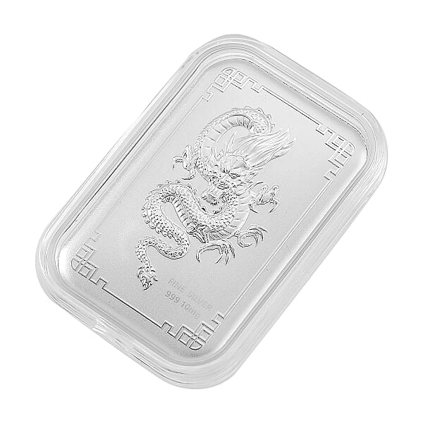 999 Fine Silver Dragon Emboss Sheet 31x45.5mm (10mg)