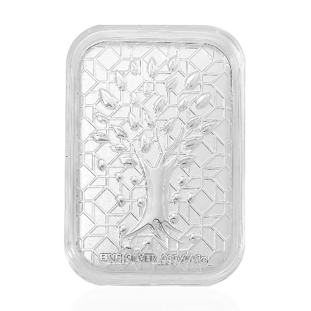 999 Fine Silver Tree of Life Emboss Sheet 31x45.5mm (10mg)
