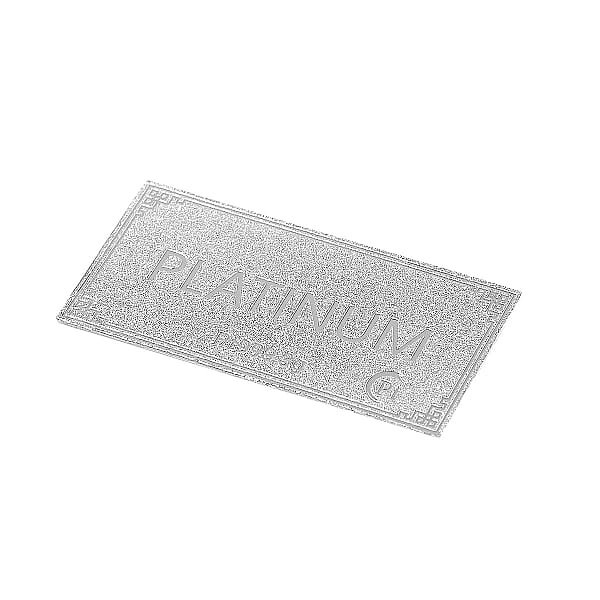 999 Platinum Collectible Bar 14x28x0.4mm (3 G)
