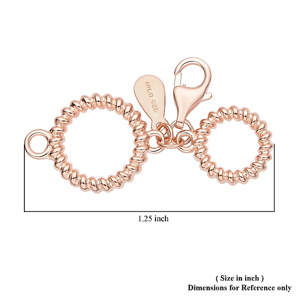9mm Lobster Lock With Round Pattern In 14K Rose Gold Over Sterling Silver