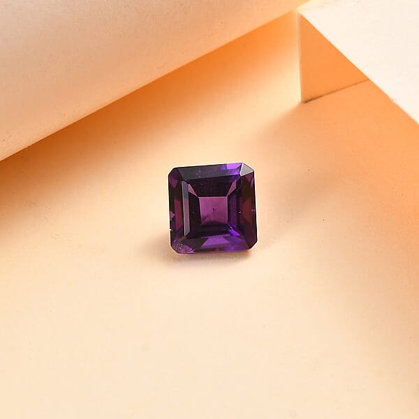 AA Asscher Cut Mashamba Amethyst (Oct 7x7 Mm) 1.51 Ctw Loose Gemstone