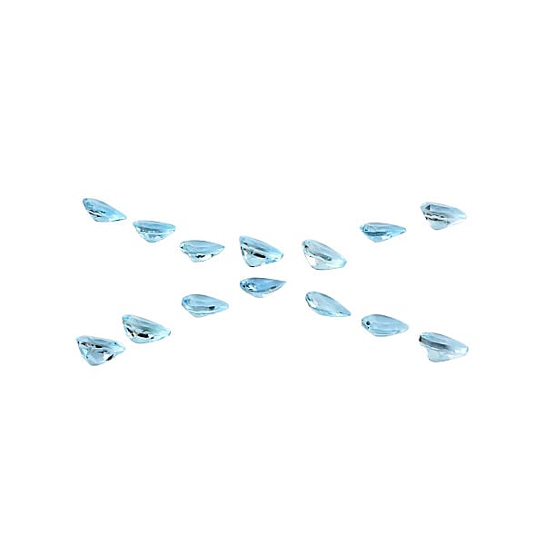 AA Mangoro Aquamarine Set Of 14 (Pear 6x4 Mm) 5.00 Ctw