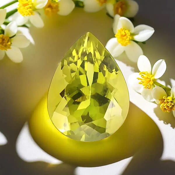 AAA Calabar Green Tourmaline (Pear 8x6 Mm) 1.00 Ctw