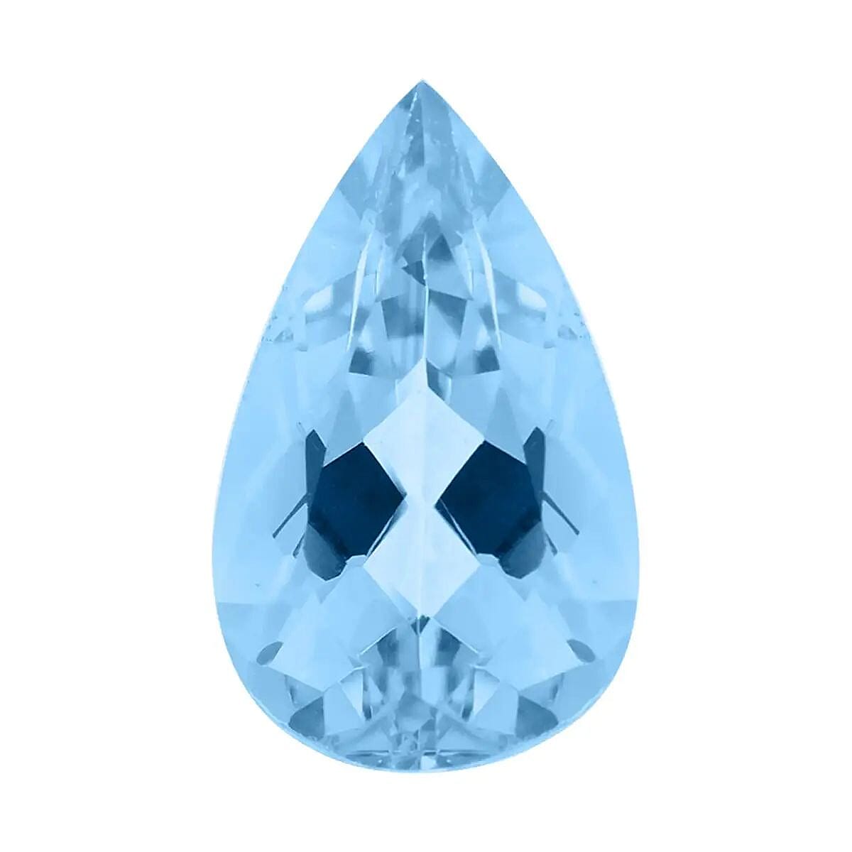 AAA Santa Maria Aquamarine (Pear 9x6 Mm) 1.00 Ctw