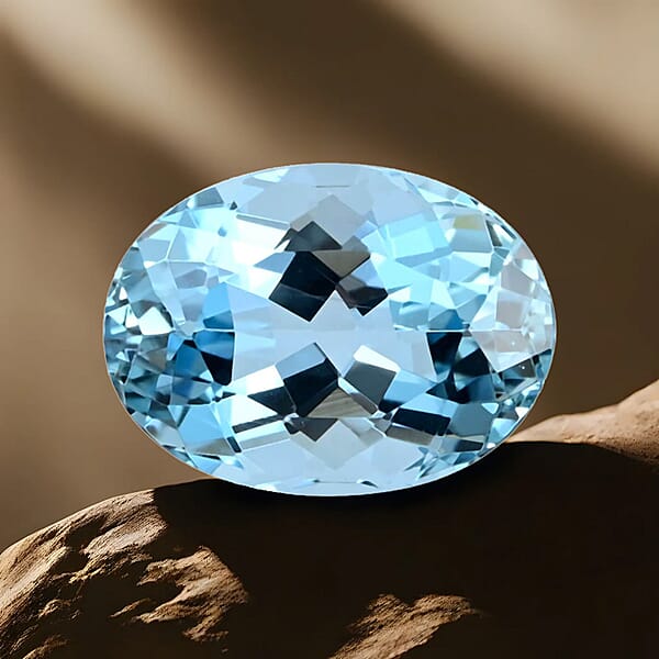 AAA Sao Domingos Aquamarine (Oval 9x7 Mm) 1.30 Ctw