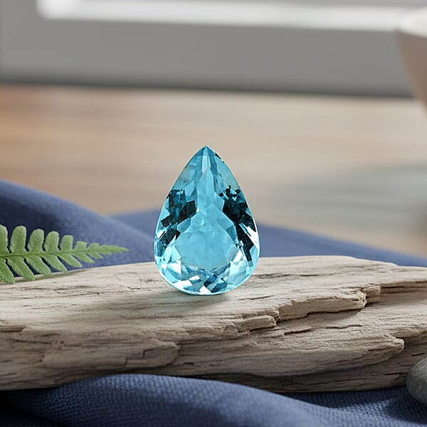 AAA Sao Domingos Aquamarine (Pear 10x7 Mm) 1.30 Ctw