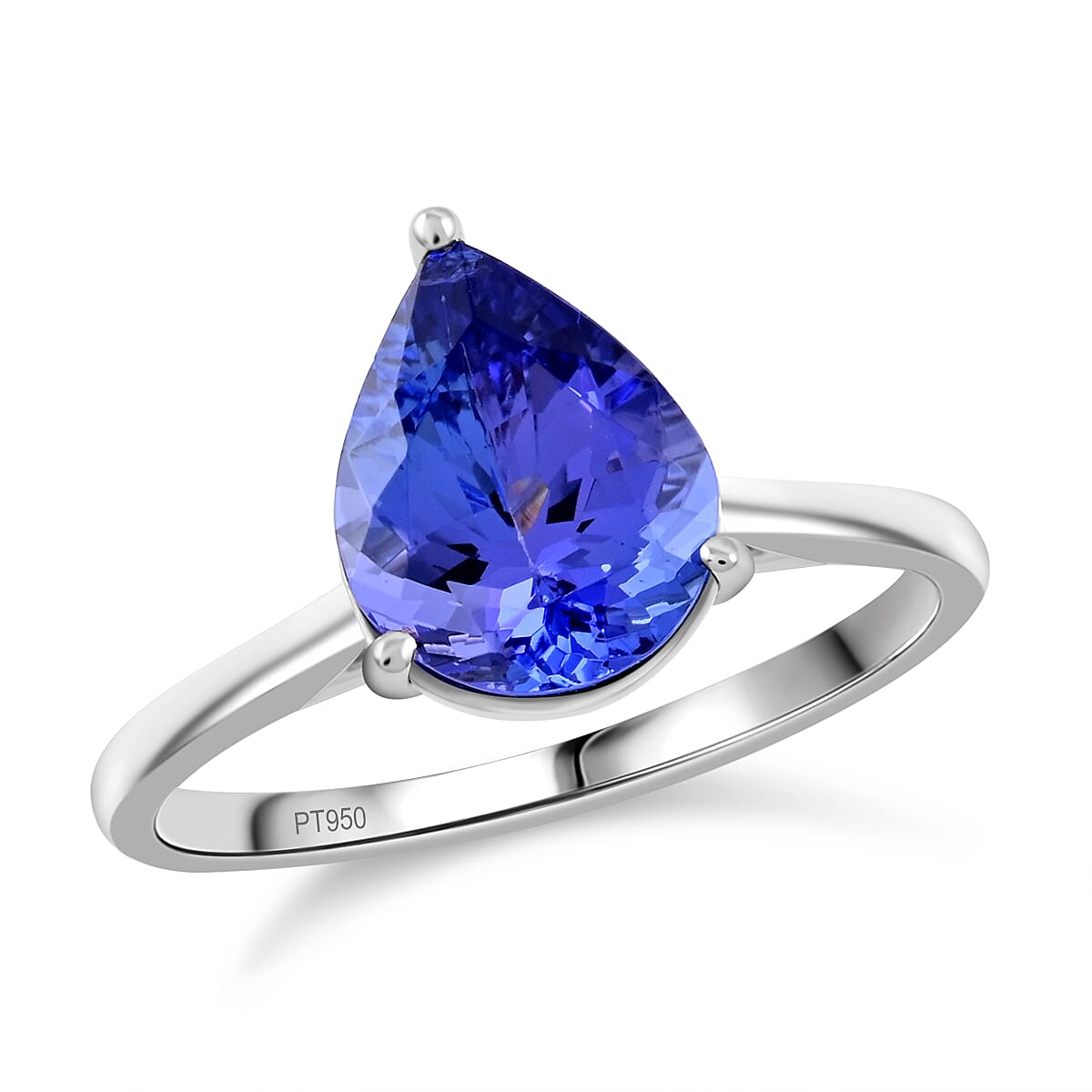 AAA Tanzanite 2.00 ctw Solitaire Ring in 950 Platinum