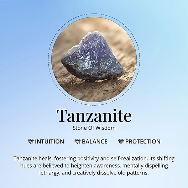 AAA Tanzanite Lab Grown Multi Diamond Ring In 10K White Gold 2.20 Ctw