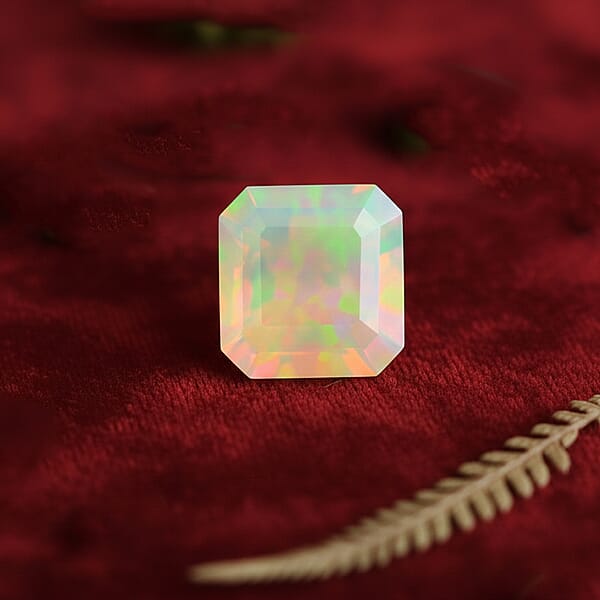 AAAA Asscher Cut Ethiopian Welo Opal (Sqr 10x10 Mm) 2.00 Ctw