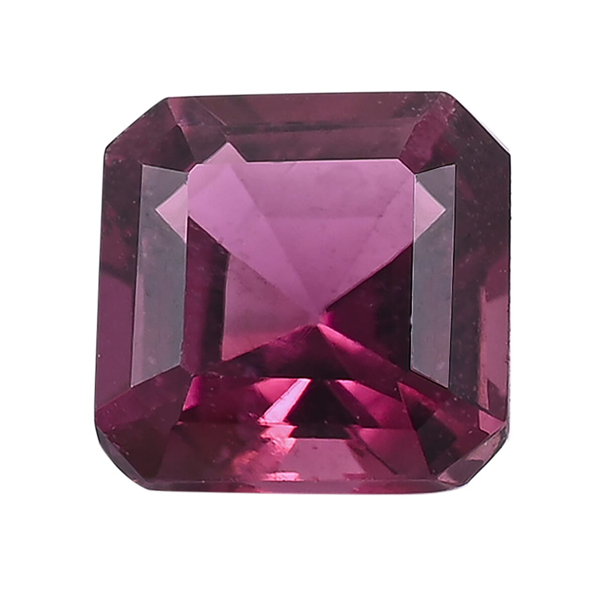 AAAA Asscher Cut Shimoyo Rubellite (5x5 mm) 0.70 ctw