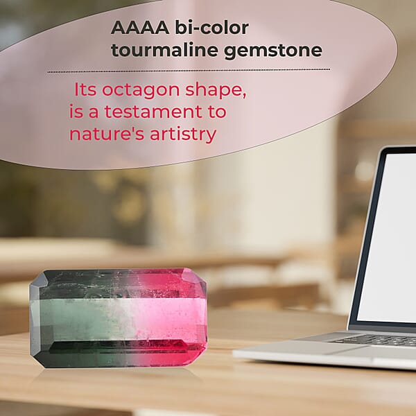 AAAA Bi-Color Tourmaline (Oct Free Size) 3.00 Ctw