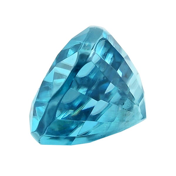 AAAA Cambodian Blue Zircon (Pear Free Size) 4.00 Ctw