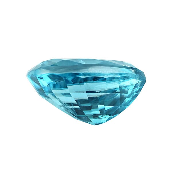 AAAA Cambodian Blue Zircon (Pear Free Size) 4.00 Ctw