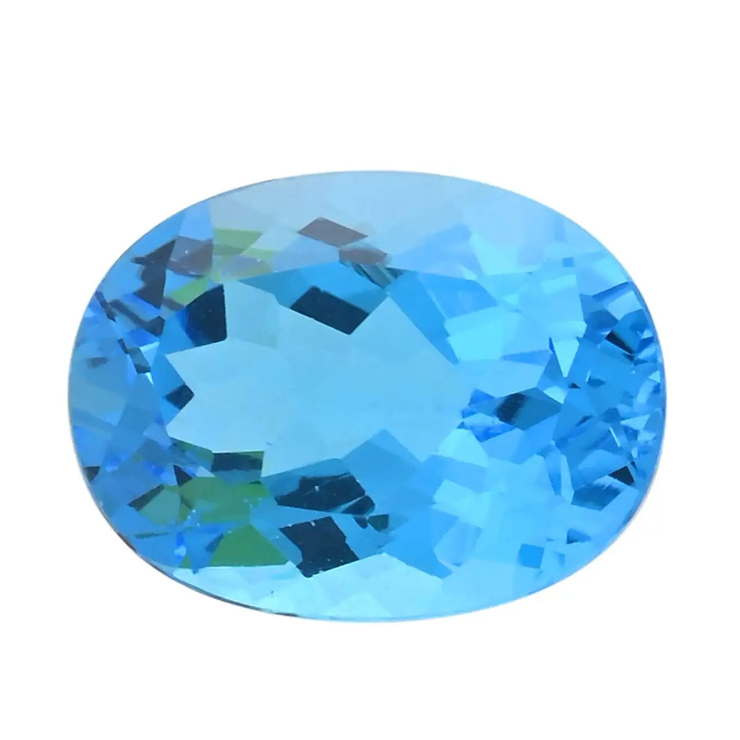 AAAA Electric Swiss Blue Topaz (Ovl 18x13 mm) 15.00 ctw