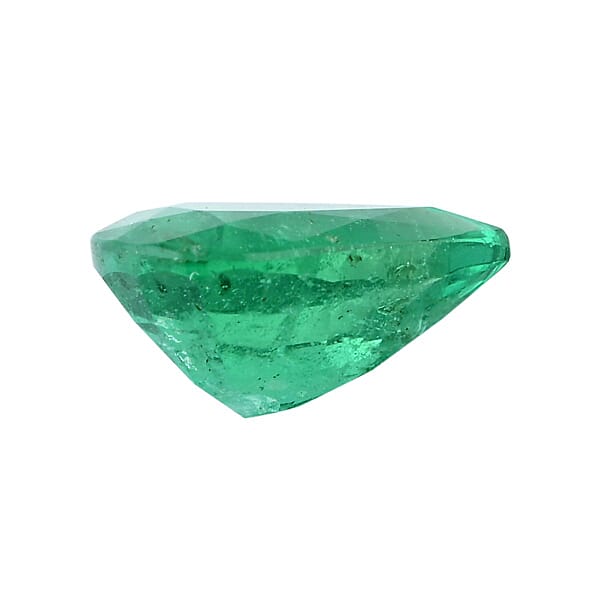 AAAA Kagem Zambian Emerald (Pear 9x7 Mm) 1.20 Ctw