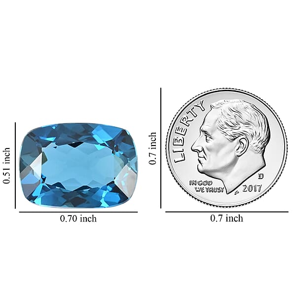 AAAA London Blue Topaz (Cush 18x13 Mm) 16.00 Ctw