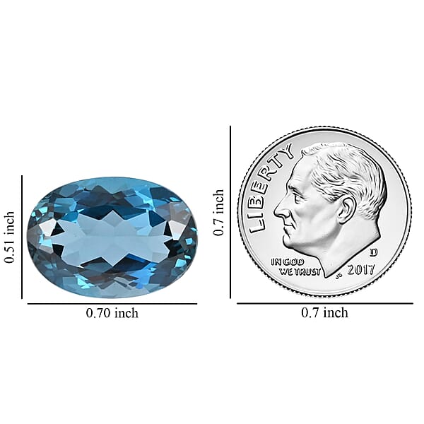 AAAA London Blue Topaz (Ovl 18x13 Mm) 16.00 Ctw