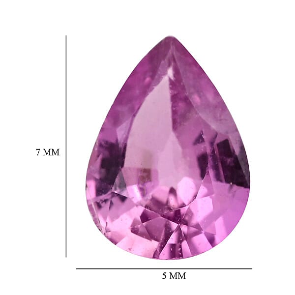 AAAA Madagascar Pink Sapphire (Pear 7x5 Mm) 0.80 Ctw