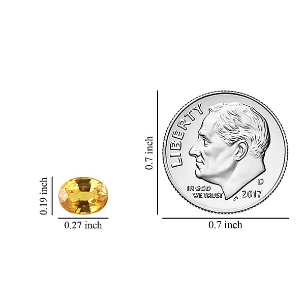 AAAA Madagascar Yellow Sapphire (Ovl 7x5 Mm) 0.80 Ctw