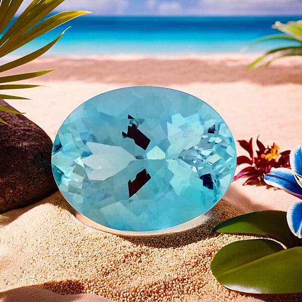 AAAA Mangoro Aquamarine (Ovl 9x7 Mm) 1.50 Ctw