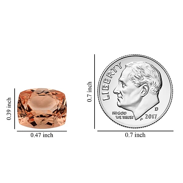 AAAA Marropino Morganite (Cush 12x10mm) 4.50 Ctw