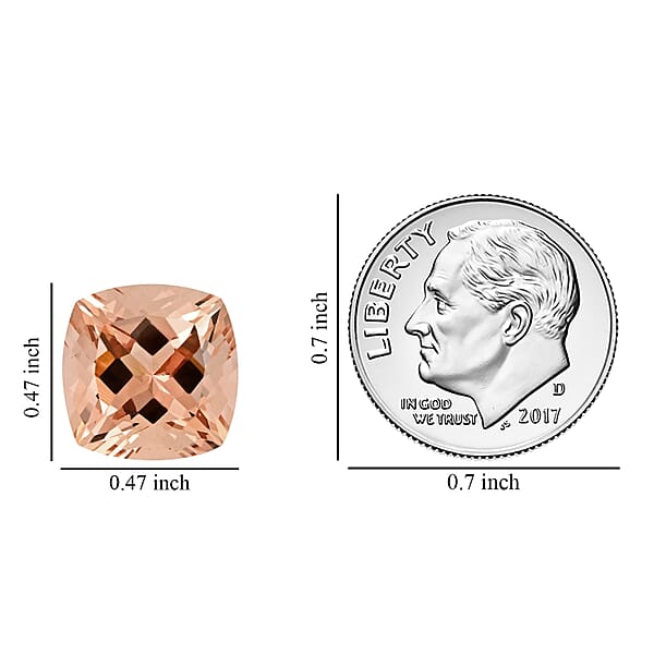 AAAA Marropino Morganite (Cush 12x12 Mm) 6.50 Ctw