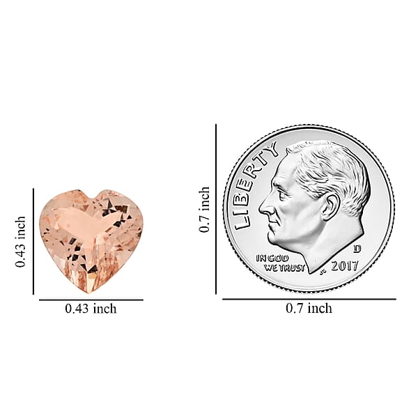 AAAA Marropino Morganite (Hrt 11 Mm) 3.50 Ctw