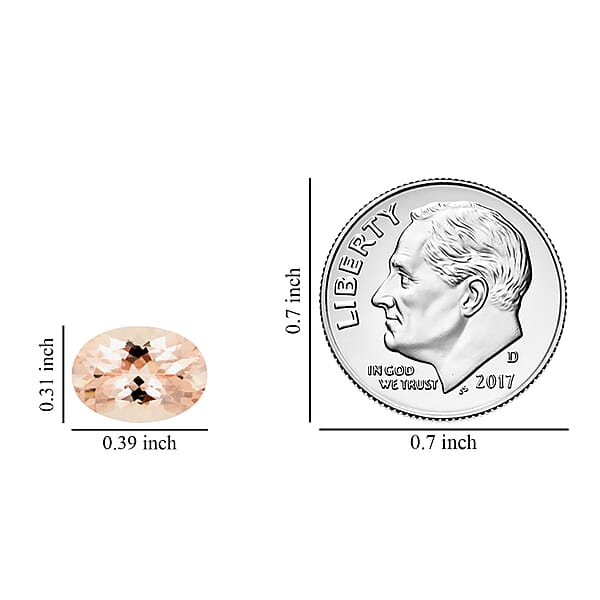 AAAA Marropino Morganite (Oval 10x8 Mm) 2.20 Ctw