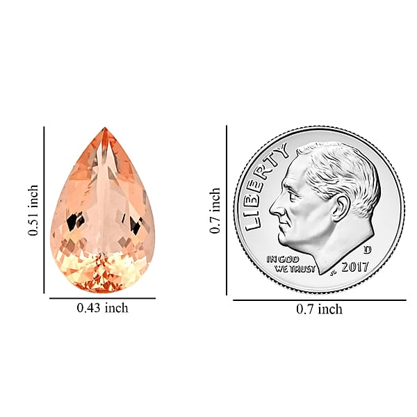 AAAA Marropino Morganite (Pear 18x11 Mm) 6.00 Ctw