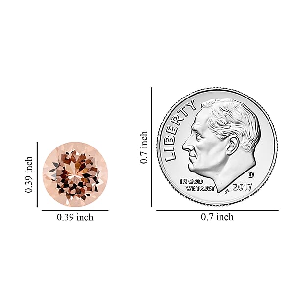 AAAA Marropino Morganite (Rnd 10 Mm) 3.00 Ctw