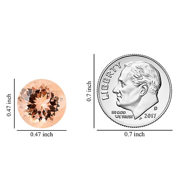 AAAA Marropino Morganite (Rnd 12 Mm) 5.50 Ctw