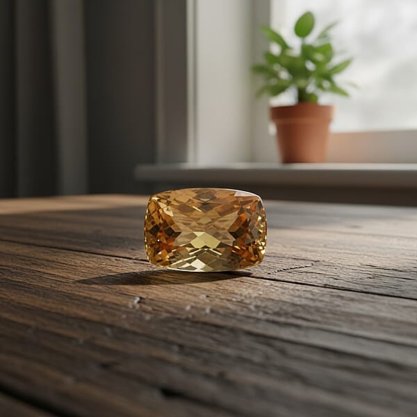 AAAA Natural Golden Tanzanite (Cush 8x6 Mm) 1.50 Ctw